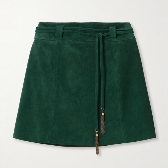✨ NWT CHLOE Belted embellished suede skirt - Picture 1 of 3